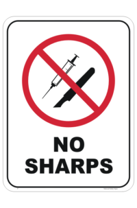 No Sharps sign