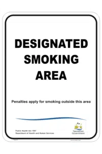 Tasmanian Smoking sign P22553