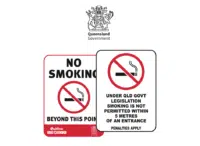 Queensland No Smoking signs