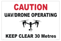 Drone sign 30 Metres