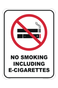 E Cigarettes smoking sign