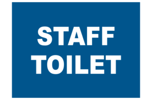 Staff Toilet sign BA16247 - National Safety Signs