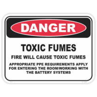 Danger toxic fumes safety sign - AS1319 compliant, National Safety Signs Australia