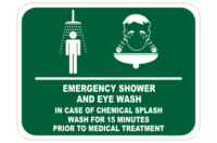 Emergency Chemical Splash sign