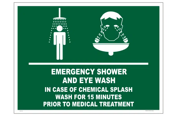 Emergency Chemical Splash sign E12132 - Image 2
