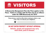 NSW Biosecurity sign for Farm Gate