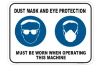 Eye Protection, Dust Mask Sign       M1876