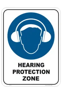 Hearing Protection Zone  Sign      M1878