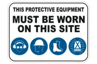 This Protection Must be Worn Sign        M1880