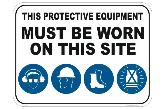 This Protection Must be Worn Sign M1880