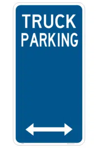 Truck Parking only Sign RD530
