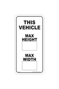 Load Height Sign