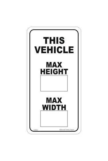 Load Height Sign