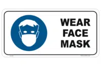 Face covering, Face Mask Mandatory Sign