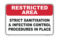 Infection Control sign - Sanitisation Sign