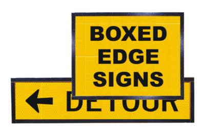 Boxed Edge Temporary Road Works Signs