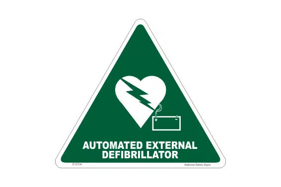 AED Defibrillator Sign