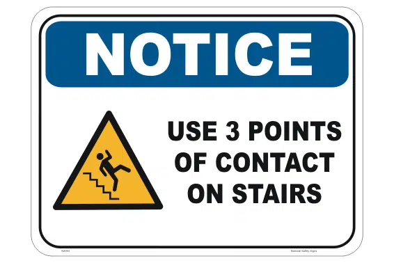 Stairs Sign 3 Points of contact
