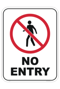 No Entry Person sign