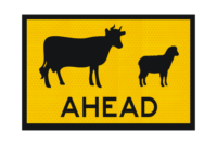 T1-19A Livestock Ahead sign