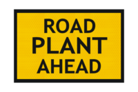 T1-3-1 Road Plant Ahead sign