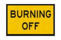 T2-14nA Burning Off Sign