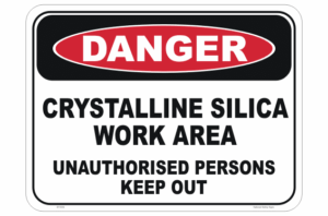 Crystalline Silica Danger sign D10334 - Crystalline Silica Work Area sign