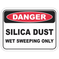 Danger silica dust safety sign - AS1319 compliant, National Safety Signs Australia