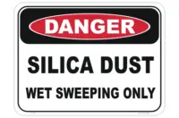 Silica Dust Wet Sweeping Only sign  D10336