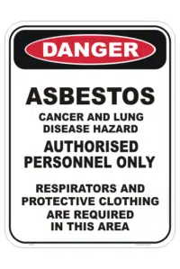 Asbestos Authorised Personnel Only sign