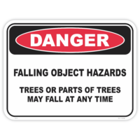 Danger falling object hazards safety sign - AS1319 compliant, National Safety Signs Australia