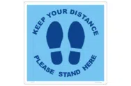 Please Stand Here Distancing Floor sign - Please Stand Here Distancing sign - COVID 19 Health and Hygiene
