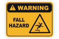 Fall Hazard warning sign