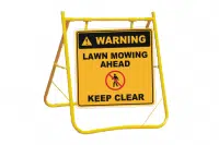 Lawn Mowing sign with stand A40245