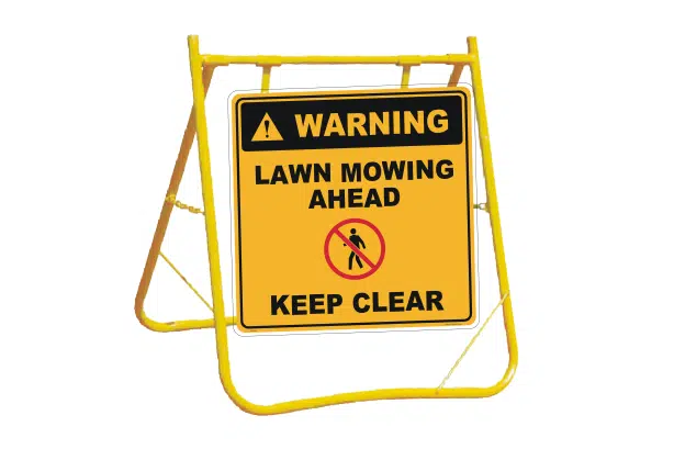 Lawn Mowing sign with stand A40245