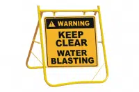 High Pressure Water Blasting sign with stand A40255