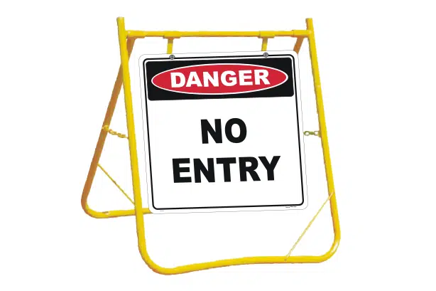 Danger No Entry sign with stand A40262