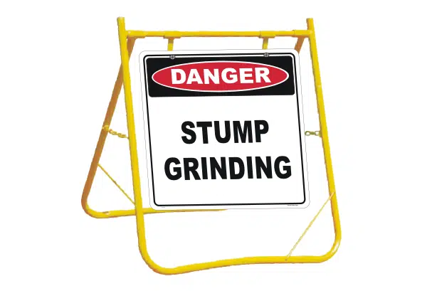Stump Grinding sign with stand A40264