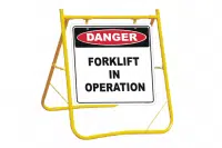 Forklift in Operation sign with stand A40265