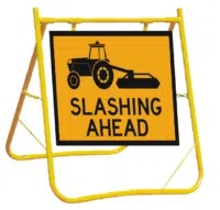 Tractor Slashing sign with Stand A40268