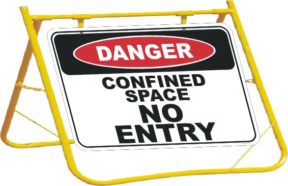 Confined Space sign with stand A40258 - Image 2