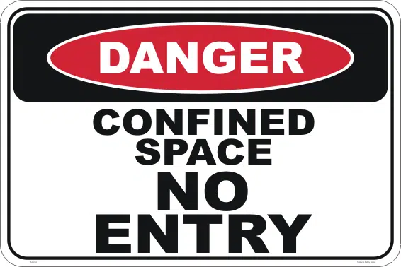 Confined Space sign with stand A40258 - Image 3