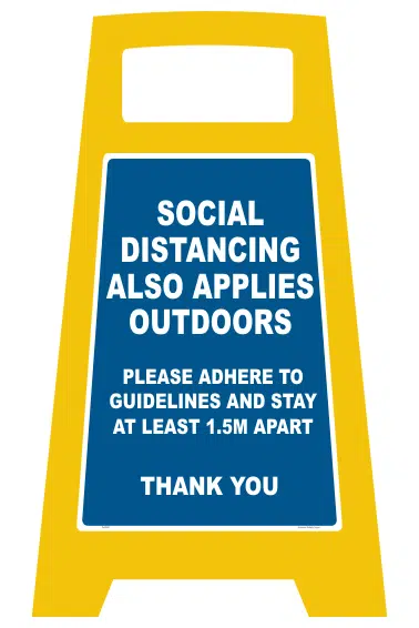 social distancing floor stand A frame