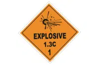 Class 1.3C Explosive Placard