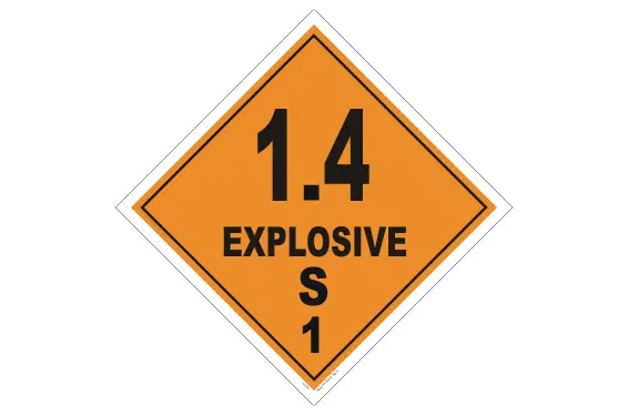 Class 1.4 S 1 Explosive Label    H1505-1