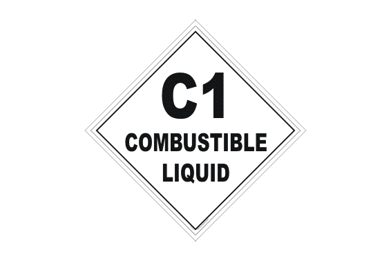 H15167 Class 1 Combustible Liquid sign Combustible DG Placard