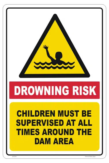 Dam Drowning Risk sign