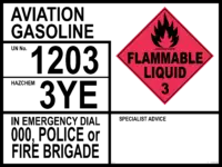 Aviation Gasoline Transport Emergency Information Panel H15170