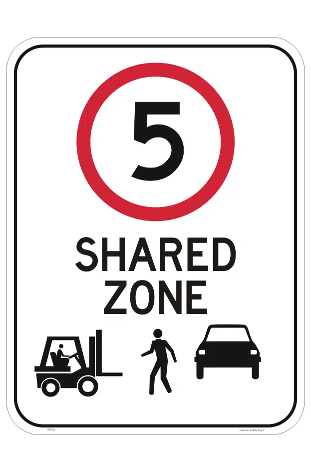 Forklift Pedestrian Zone 5 KPH Sign