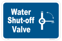 Water Shut Off Valve sign